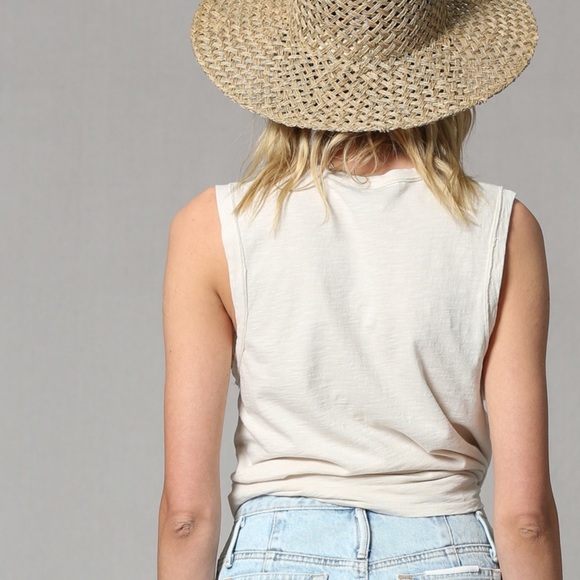 Sea Sun Salt Embroidered Graphic Tee | Cotton Tank - Picture 6 of 7